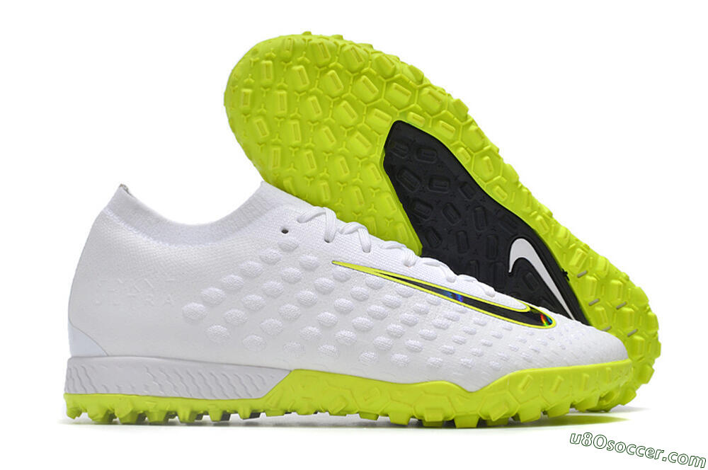 Nike Phantom Ultra Venom TF Artificial Turf Soccer Shoes - White/Yellow/Black 1