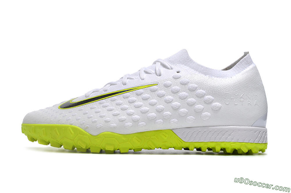 Nike Phantom Ultra Venom TF Artificial Turf Soccer Shoes - White/Yellow/Black 2
