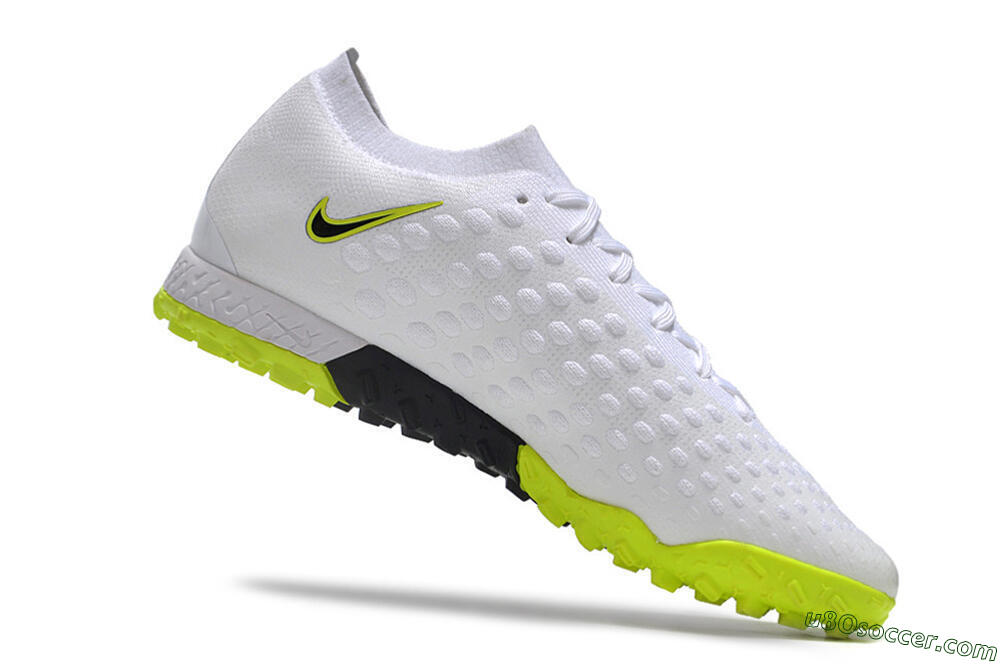 Nike Phantom Ultra Venom TF Artificial Turf Soccer Shoes - White/Yellow/Black 4