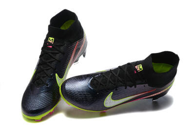 Nike Air Zoom Mercurial Superfly 9 Elite FG Firm Ground Soccer Cleats - Black/Silver/Yellow/Pink