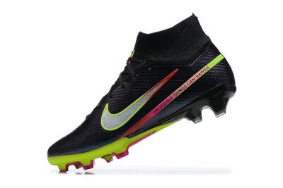 Nike Air Zoom Mercurial Superfly 9 Elite FG Firm Ground Soccer Cleats - Black/Silver/Yellow/Pink