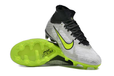Nike Air Zoom Mercurial Superfly 9 Elite AG Artificial Grass Soccer Cleats - Silver/Black/Yellow