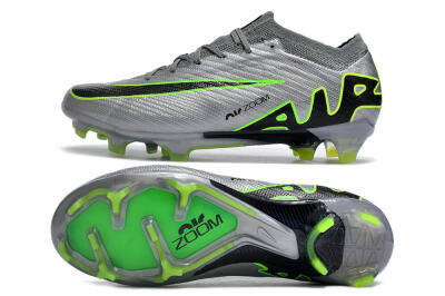 Nike Air Zoom Mercurial Vapor 15 Elite FG Firm Ground Soccer Cleats - Silver/Black/Yellow