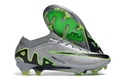 Nike Air Zoom Mercurial Vapor 15 Elite FG Firm Ground Soccer Cleats - Silver/Black/Yellow