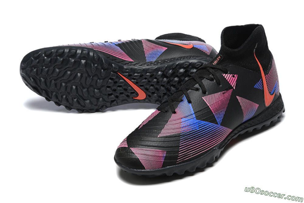 Nike Phantom Luna Elite TF Artificial Turf Soccer Shoes - Black/Blue/Red/Pink 3