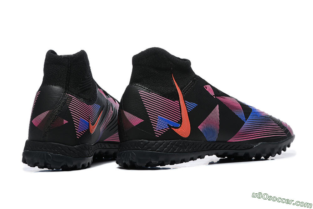 Nike Phantom Luna Elite TF Artificial Turf Soccer Shoes - Black/Blue/Red/Pink 9