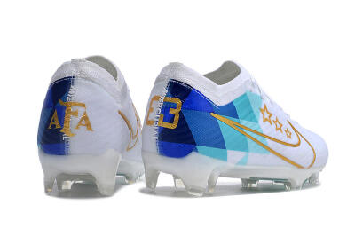 Nike Air Zoom Mercurial Vapor 15 Elite FG Firm Ground Soccer Cleats - White/Blue/Gold