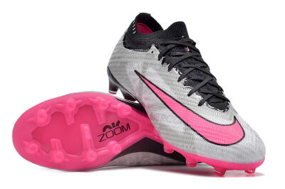 Nike Air Zoom Mercurial Vapor 15 Elite AG Artificial Grass Soccer Cleats - Silver/Black/Pink