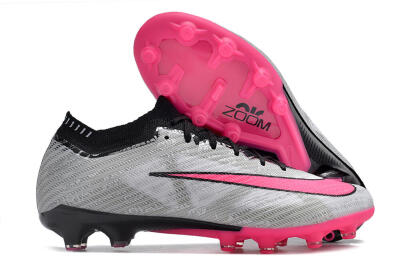 Nike Air Zoom Mercurial Vapor 15 Elite AG Artificial Grass Soccer Cleats - Silver/Black/Pink