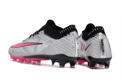 Nike Air Zoom Mercurial Vapor 15 Elite AG Artificial Grass Soccer Cleats - Silver/Black/Pink