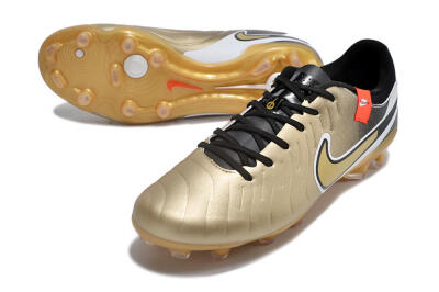 Nike Tiempo Legend 10 Pro FG Firm Ground Soccer Cleats - Gold/Black/White
