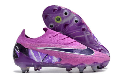 Nike Phantom GX Thunder Elite Link SG Soft Ground Soccer Cleats - Purple/White/Black