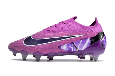 Nike Phantom GX Thunder Elite Link SG Soft Ground Soccer Cleats - Purple/White/Black