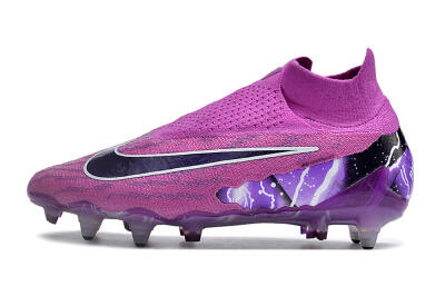 Nike Phantom GX Thunder Elite DF Link SG Soft Ground Soccer Cleats - Purple/White/Black