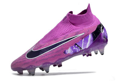Nike Phantom GX Thunder Elite DF Link SG Soft Ground Soccer Cleats - Purple/White/Black