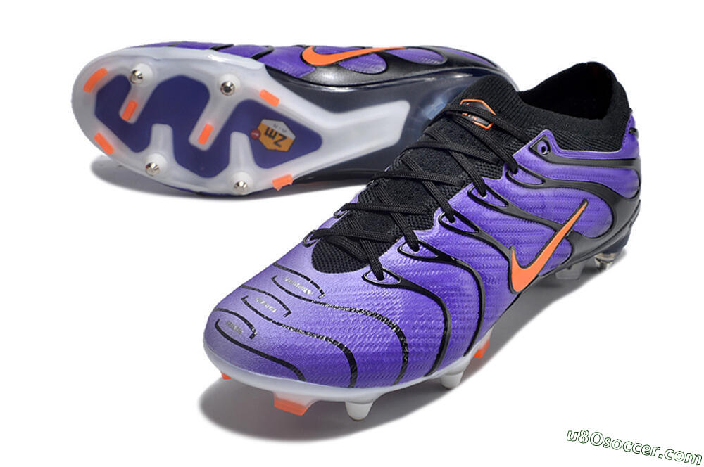 Nike Air Zoom Mercurial Vapor 15 Elite SG Soft Ground Soccer Cleats - Purple/Black/Orange 3