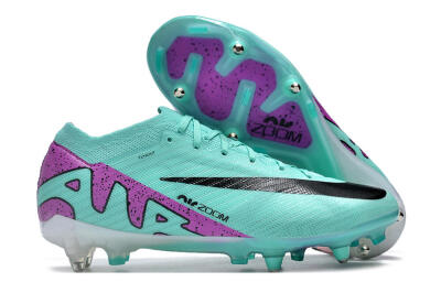 Nike Air Zoom Mercurial Vapor 15 Elite SG Soft Ground Soccer Cleats - Turquoise/Black/White/Purple