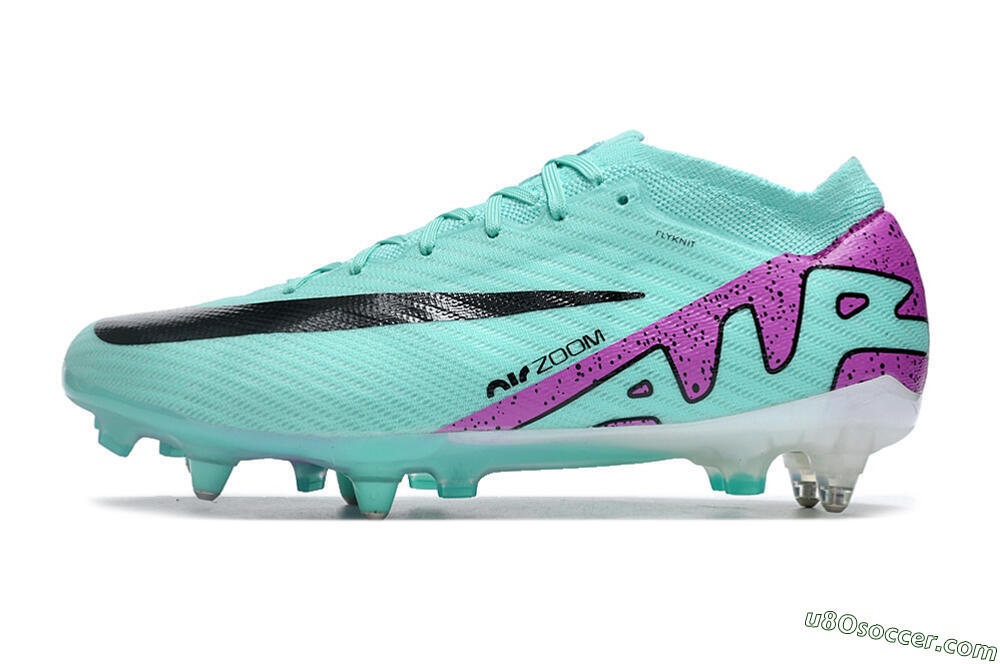 Nike Air Zoom Mercurial Vapor 15 Elite SG Soft Ground Soccer Cleats - Turquoise/Black/White/Purple 2