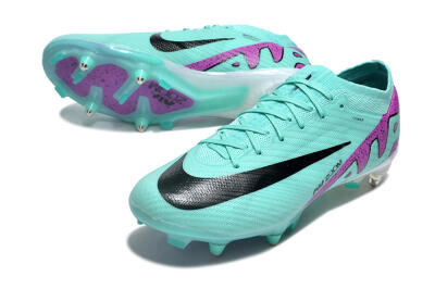 Nike Air Zoom Mercurial Vapor 15 Elite SG Soft Ground Soccer Cleats - Turquoise/Black/White/Purple
