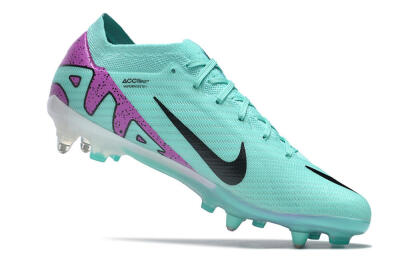 Nike Air Zoom Mercurial Vapor 15 Elite SG Soft Ground Soccer Cleats - Turquoise/Black/White/Purple