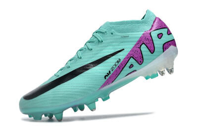 Nike Air Zoom Mercurial Vapor 15 Elite SG Soft Ground Soccer Cleats - Turquoise/Black/White/Purple