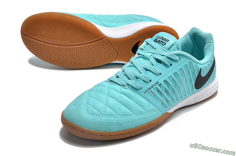 Nike Lunar Gato 2 IC Indoor & Futsal Soccer Shoes - Jade/Black/White 3