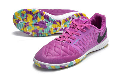 Nike Lunar Gato 2 IC Indoor & Futsal Soccer Shoes - Purple/Black/Rainbow
