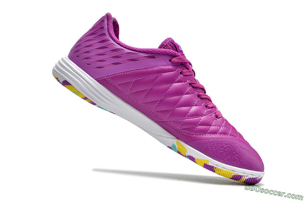 Nike Lunar Gato 2 IC Indoor & Futsal Soccer Shoes - Purple/Black/Rainbow 4