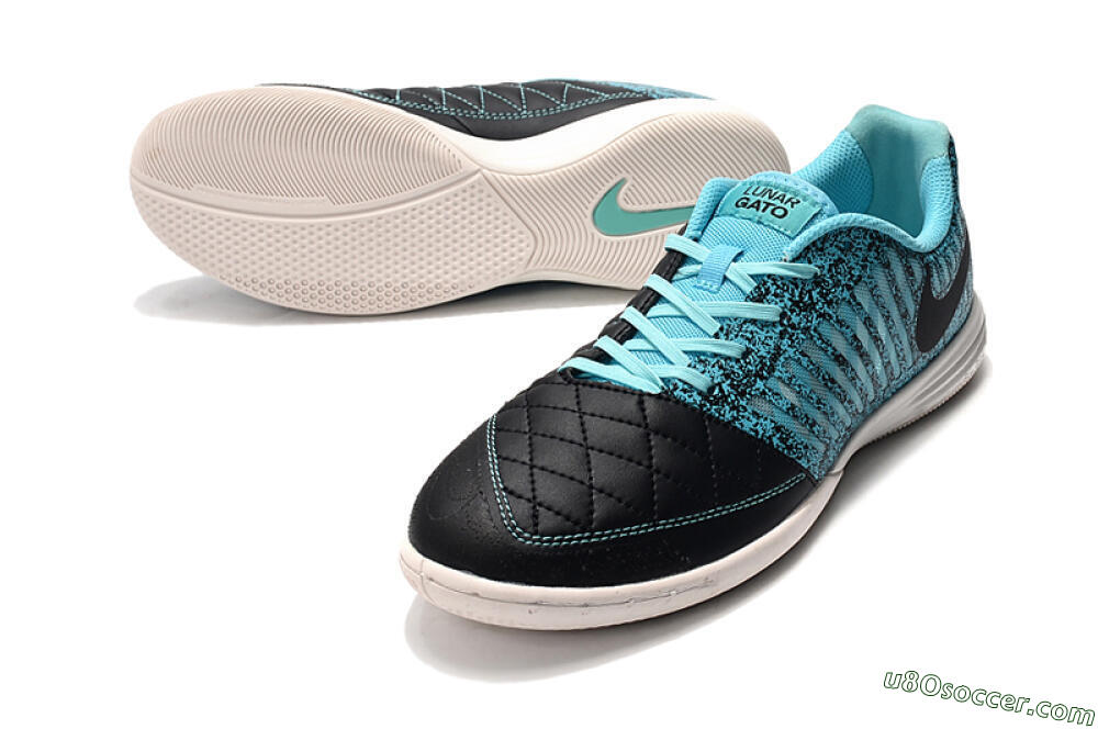 Nike Lunar Gato 2 IC Indoor & Futsal Soccer Shoes - Black/Jade/White 2