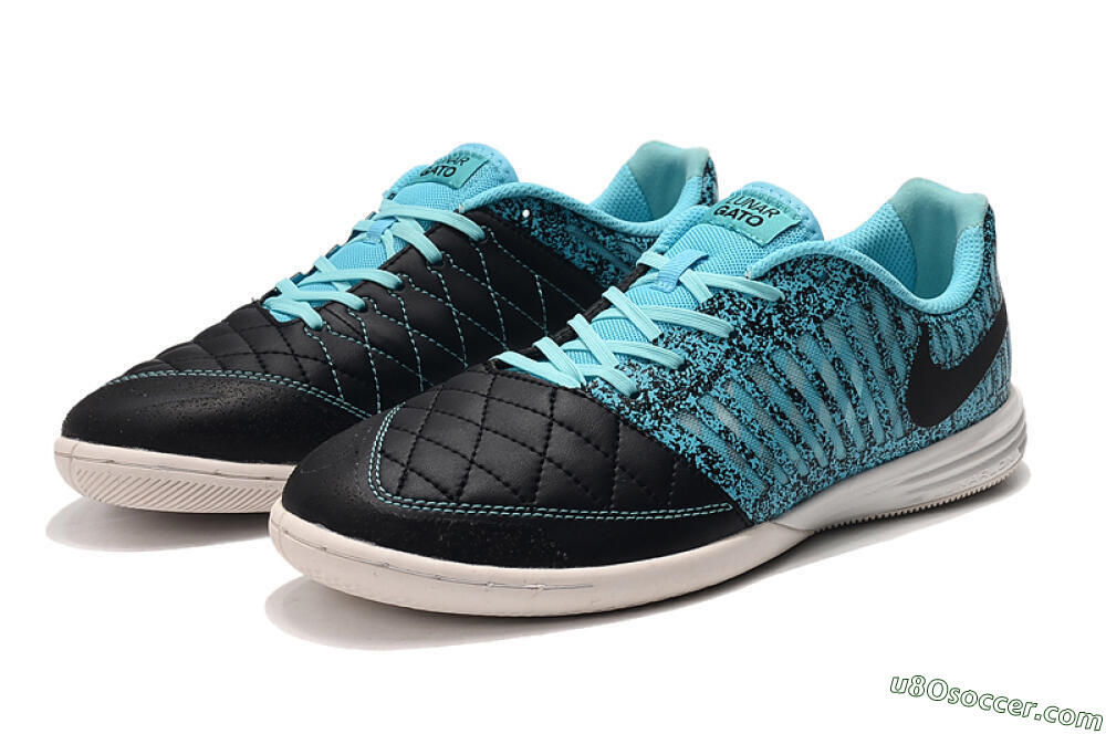 Nike Lunar Gato 2 IC Indoor & Futsal Soccer Shoes - Black/Jade/White 4