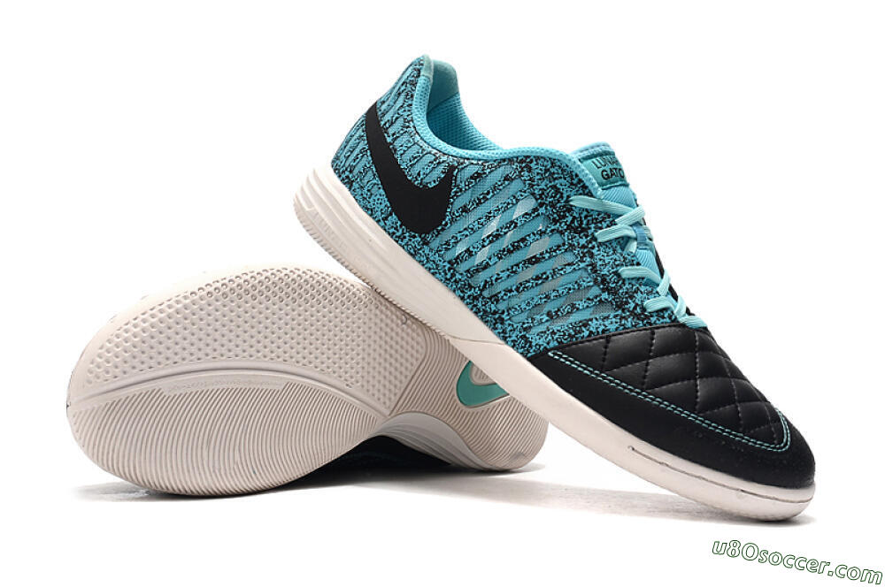 Nike Lunar Gato 2 IC Indoor & Futsal Soccer Shoes - Black/Jade/White 3
