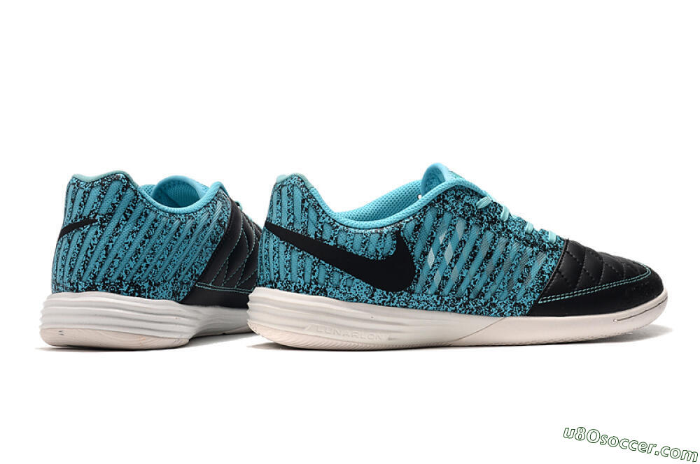 Nike Lunar Gato 2 IC Indoor & Futsal Soccer Shoes - Black/Jade/White 5