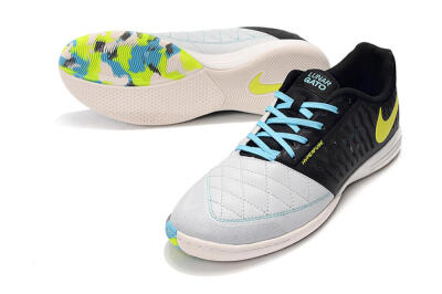 Nike Lunar Gato 2 IC Indoor & Futsal Soccer Shoes - Black/Blue/Yellow