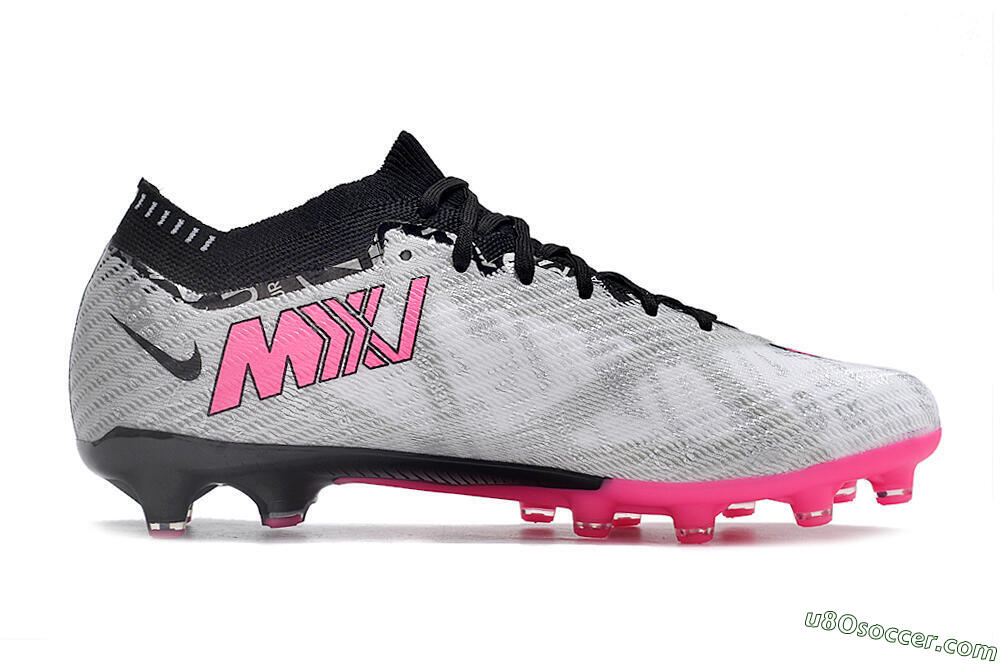 Nike Air Zoom Mercurial Superfly 9 Elite FG Firm Ground Soccer Cleats - Silver/Pink/Black 5