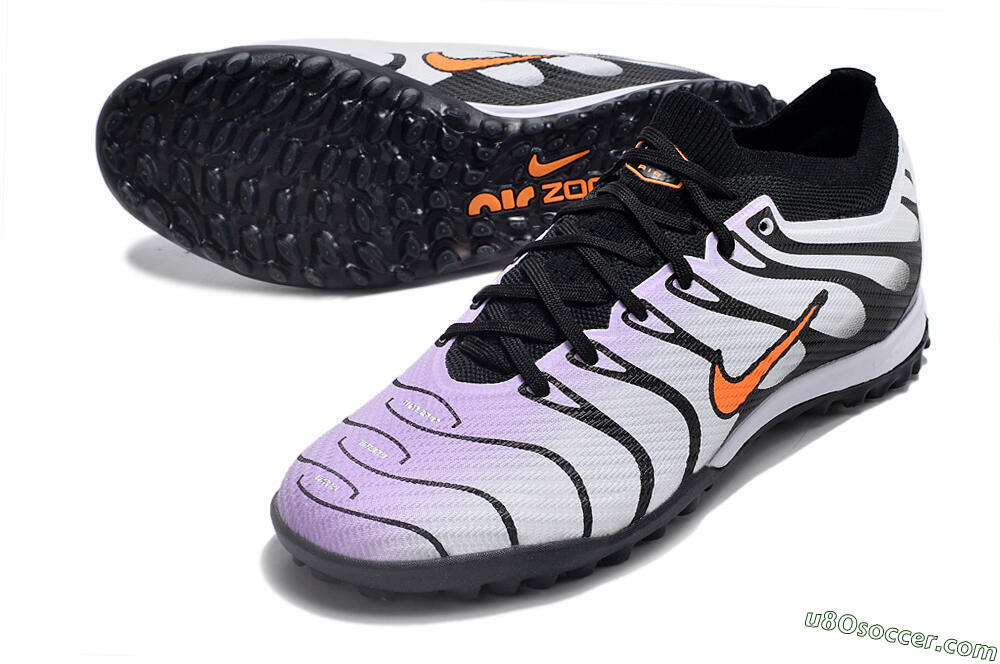 Nike Air Zoom Mercurial Vapor 14 Elite TF Artificial Turf Soccer Shoes - Purple/Black/Orange 3
