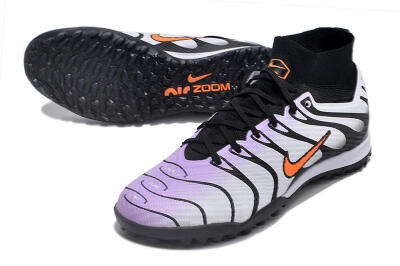 Nike Air Zoom Mercurial Superfly 9 Elite TF Artificial Turf Soccer Shoes - Purple/Black/Orange