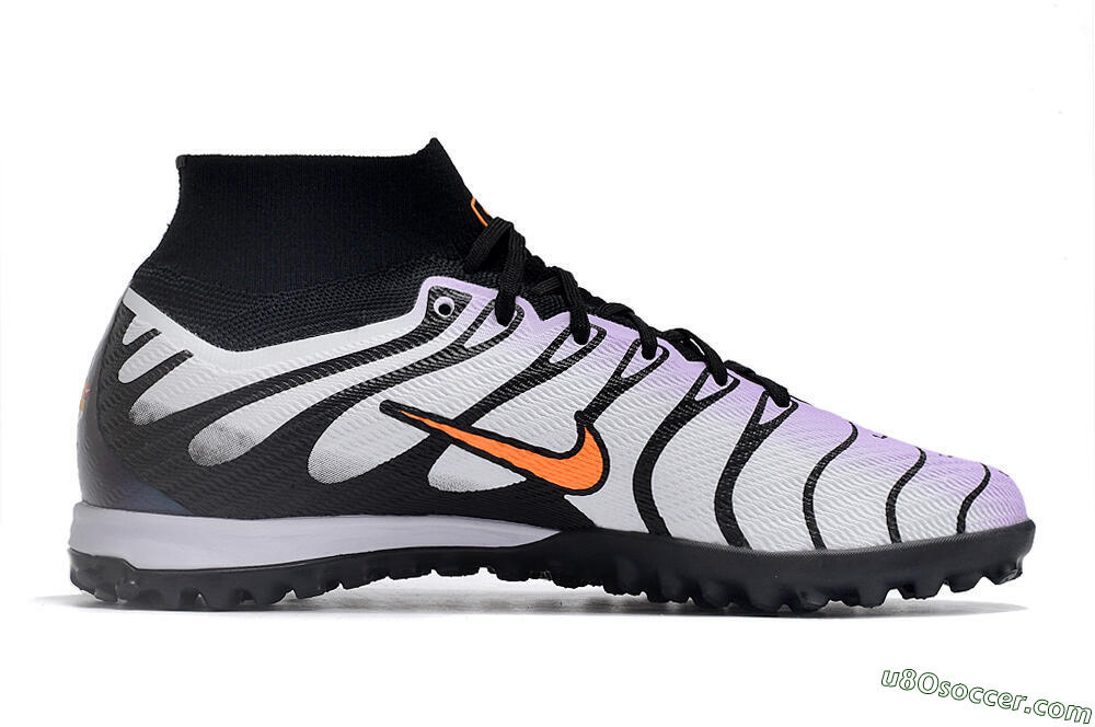 Nike Air Zoom Mercurial Superfly 9 Elite TF Artificial Turf Soccer Shoes - Purple/Black/Orange 5