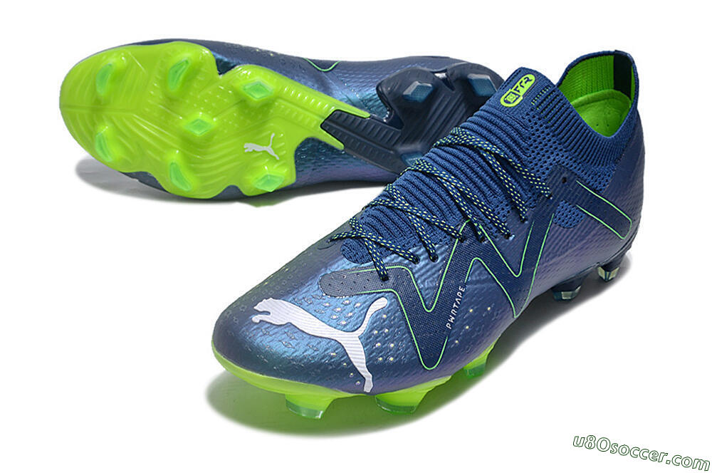 Puma Future Ultimate FG Firm Ground Soccer Cleats - Blue/Black/Yellow 3