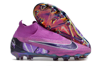 Nike Phantom GX DF Elite FG Firm Ground Soccer Cleats - Purple/Black/White/Gold