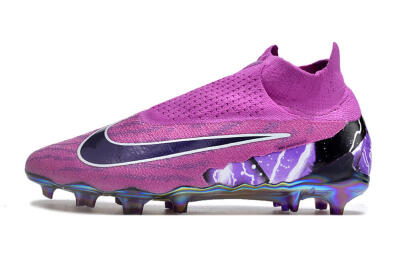 Nike Phantom GX DF Elite FG Firm Ground Soccer Cleats - Purple/Black/White/Gold