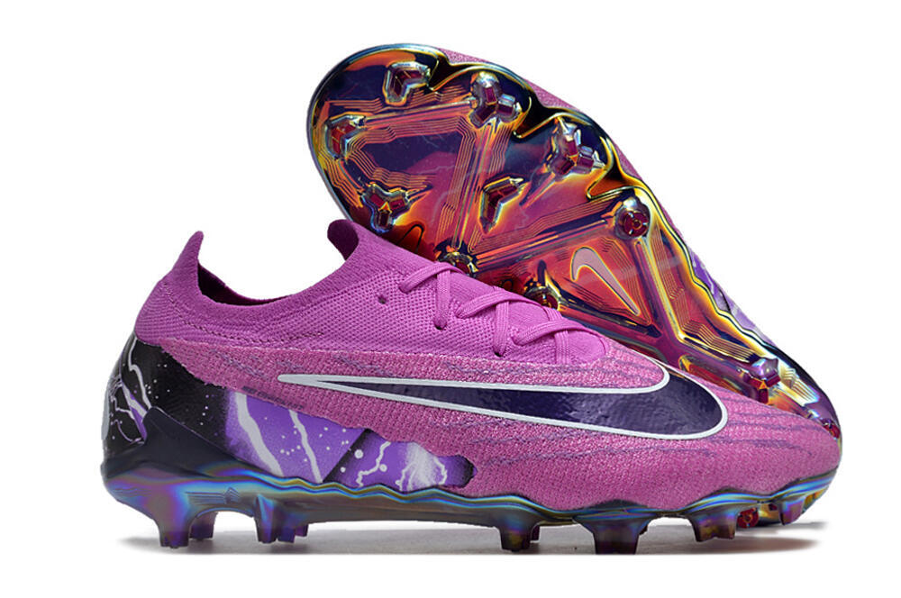 Nike Phantom GX Elite FG Firm Ground Soccer Cleats - Purple/Black/White/Gold 1