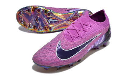 Nike Phantom GX Elite FG Firm Ground Soccer Cleats - Purple/Black/White/Gold