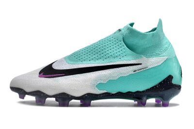 Nike Phantom GX Elite DF FG Firm Ground Soccer Cleats - White/Purple/Jade