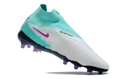 Nike Phantom GX Elite DF FG Firm Ground Soccer Cleats - White/Purple/Jade