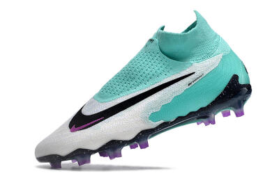 Nike Phantom GX Elite DF FG Firm Ground Soccer Cleats - White/Purple/Jade