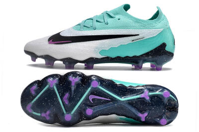 Nike Phantom GX Elite FG Firm Ground Soccer Cleats - Silver/Blue/Purple/Black