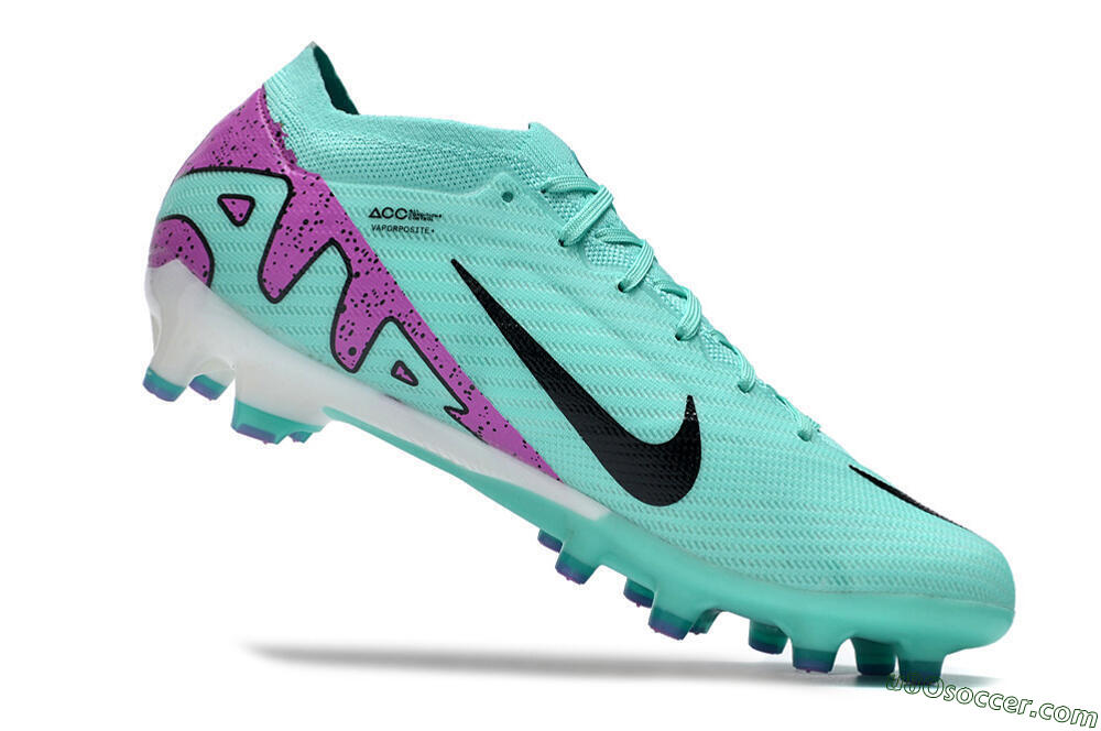 Nike Air Zoom Mercurial Vapor 15 Elite AG Artificial Grass Soccer Cleats - Blue/Purple/Black 4