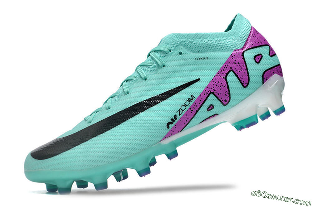 Nike Air Zoom Mercurial Vapor 15 Elite AG Artificial Grass Soccer Cleats - Blue/Purple/Black 5