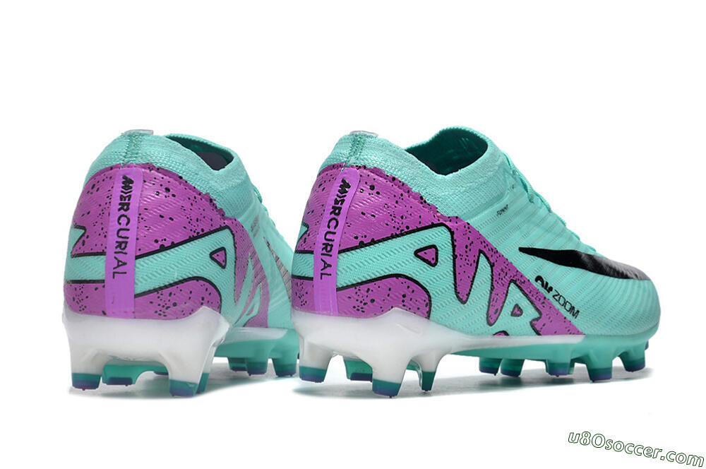 Nike Air Zoom Mercurial Vapor 15 Elite AG Artificial Grass Soccer Cleats - Blue/Purple/Black 6
