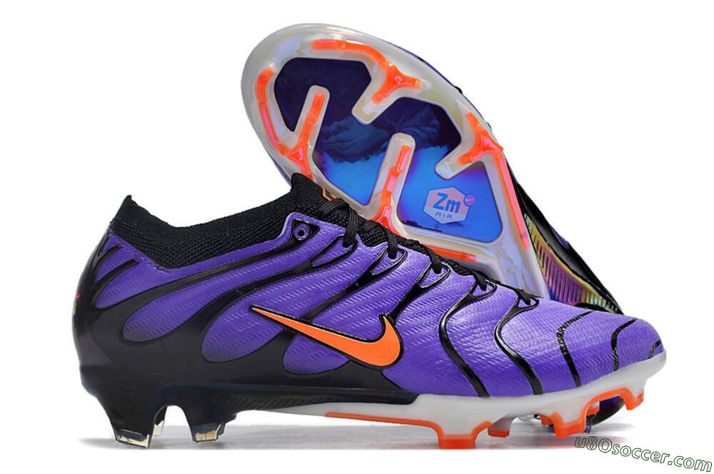 Nike Air Zoom Mercurial Vapor 15 Elite FG Firm Ground Soccer Cleats - Purple/Black/Orange/Gold 1
